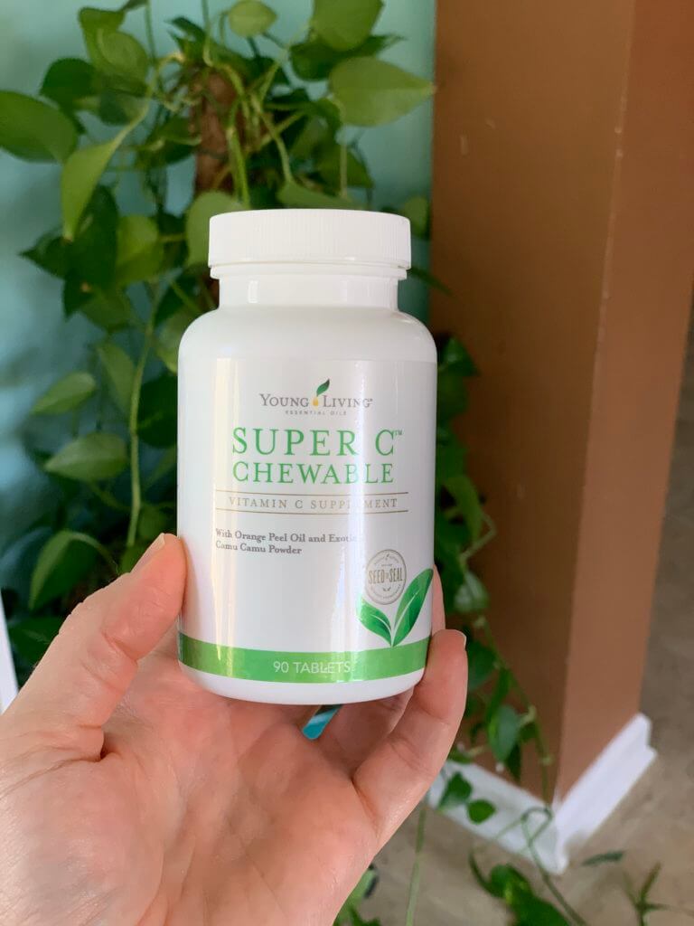 Super C Chewable twice a day #beingfibromom #youngliving #superc